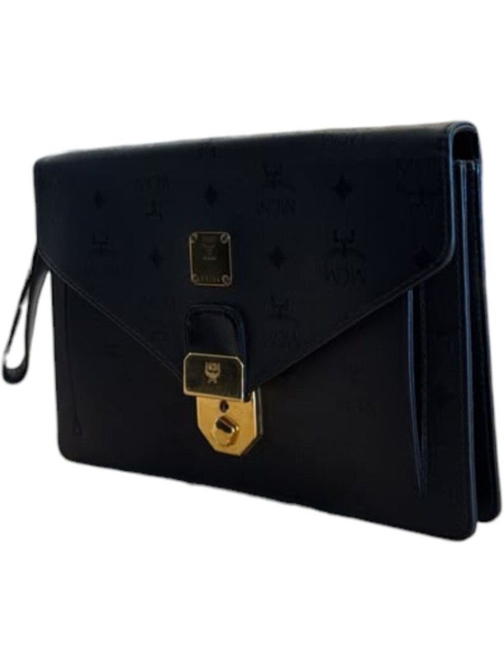 800179CR C1 MCM Clutch Bag Black PVC